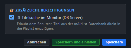 Zusatzberechtigung „Titelsuche im Monitor“